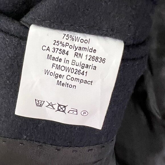 NWOT J.Lindeberg Wolger Compact Melton Wool Coat JL Navy - Picture 8 of 8